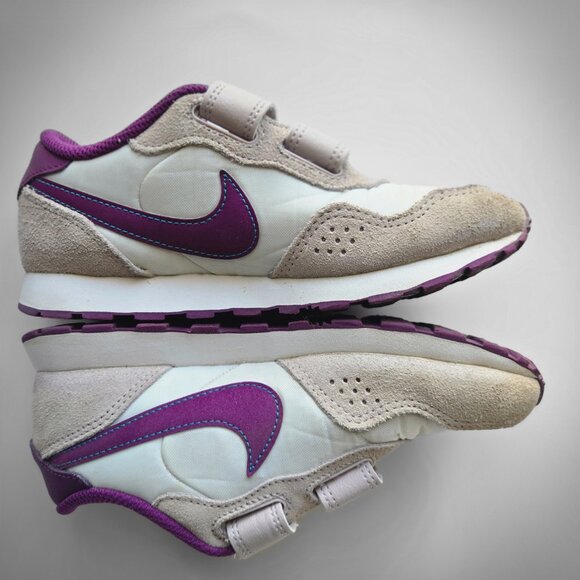 Nike MD Valiant Kids' Sneakers Purple and White Velcro - Picture 4 of 7